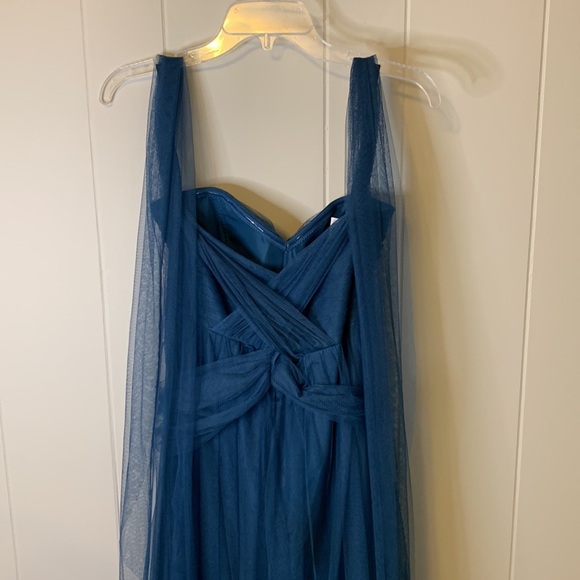 Jenny Yoo Annabelle Blue Bridesmaid Convertible Long Maxi Formal Dress Size 10 - Picture 8 of 12
